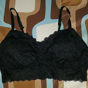 Black lace bralette
